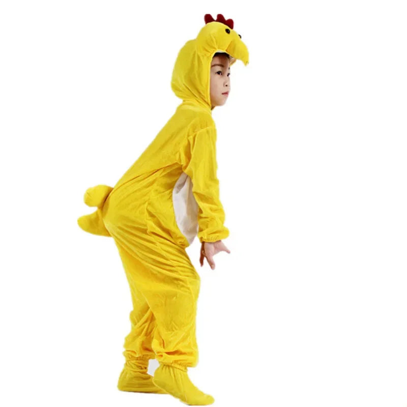 Adult Children Hen Rooster Duck Chick Costume Cosplay Props Performance Clothing Dance Cartoon Animal Clothing