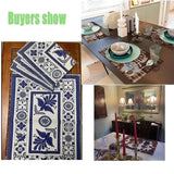 4Linen Placemats Abstract Geometric Pattern Kitchen Decor Decorative Accessories Ableware Pads Room Dining Table Decor