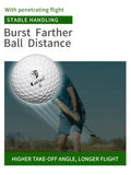 Caiton 50pcs 3-Layer Golf Balls - 332 Dimple, Max Distance, Spin Control, Durable, Accurate - Ideal for Training & Play