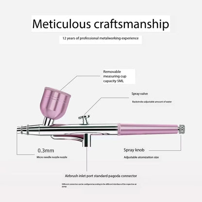 Portable Single Action Airbrush 0.3mm Nozzles Spray Gun Pen for Model Cake Nail Car Painting Beauty Inkjet