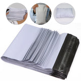 White Courier Bag for Packaging, Self Adhesive Seal Express Bag, Waterproof Organizer, Courier Bag, White, 0.12mm Thick, 10 Pcs 