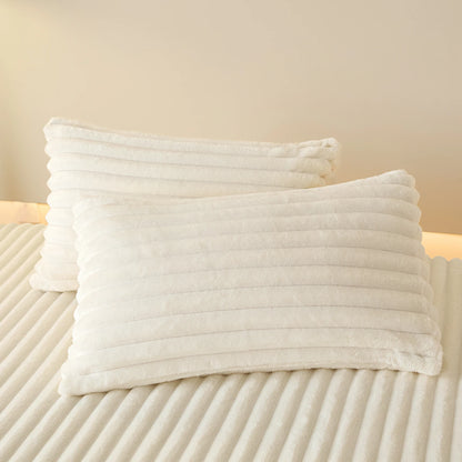 Solid Color Thick Faux Rabbit Fur Mattress Cover Autumn Winter Warm Velvet Mattress Protector Fluffy Soft Plush Fitted Bed Sheet