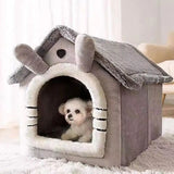 Indoor Warm Dog House Soft Pet Bed Tent House Dog Kennel Cat Bed Removable and Washable Cushion Suitable for All Seasons Universal