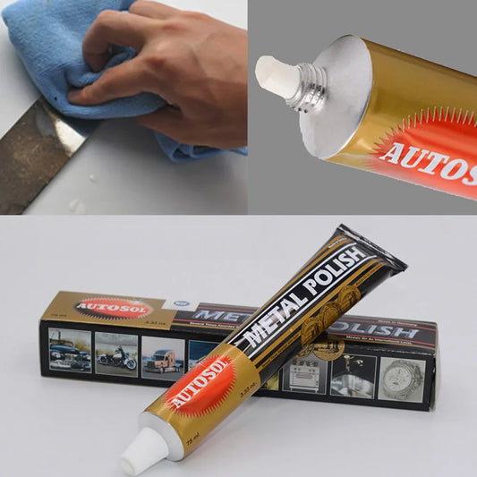 Crema para pulir metales, crema para cuchillos, cera para pulir, suministros profesionales para pulir, removedor de óxido y herramienta de limpieza, 50 g
