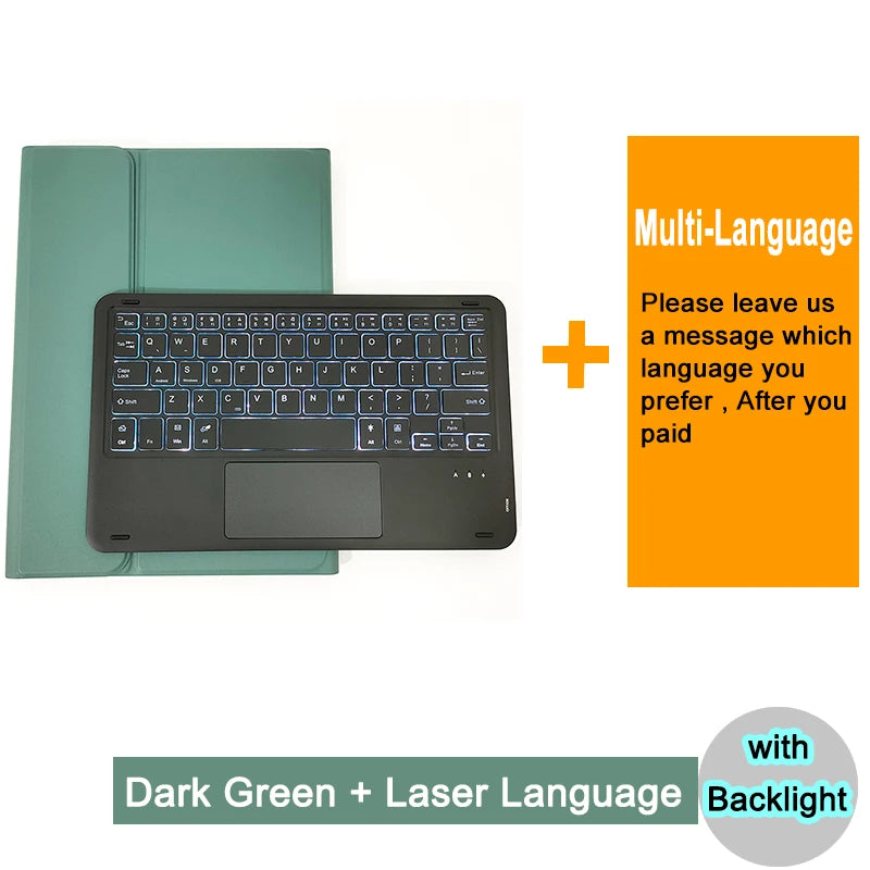 Bluetooth Keyboard Case For Xiaomi Pad 7 7 Pro 11.2 Trackpad Tablet Case Russian Arabic Hebrew Spanish Korean French Keyboard