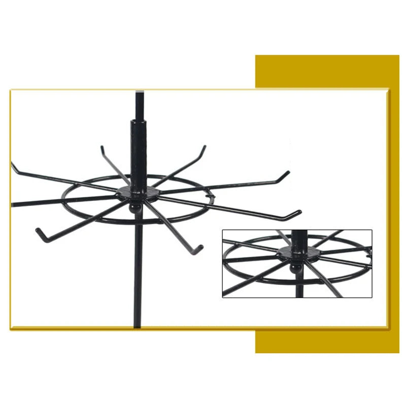 Rotating Jewelry Display Stand 2 Tier Round Metal Necklace Organizer For Hanging Earrings Rings Bracelets Watches Accessories