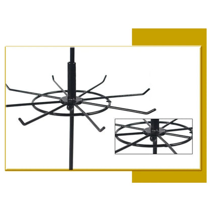 Rotating Jewelry Display Stand 2 Tier Round Metal Necklace Organizer For Hanging Earrings Rings Bracelets Watches Accessories