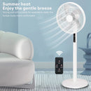 16 Inch Smart Pedestal Standing Fan Shaking Time Outdoor Remote Control Floor Fan for Living Room Bedroom Kitchen Home Office