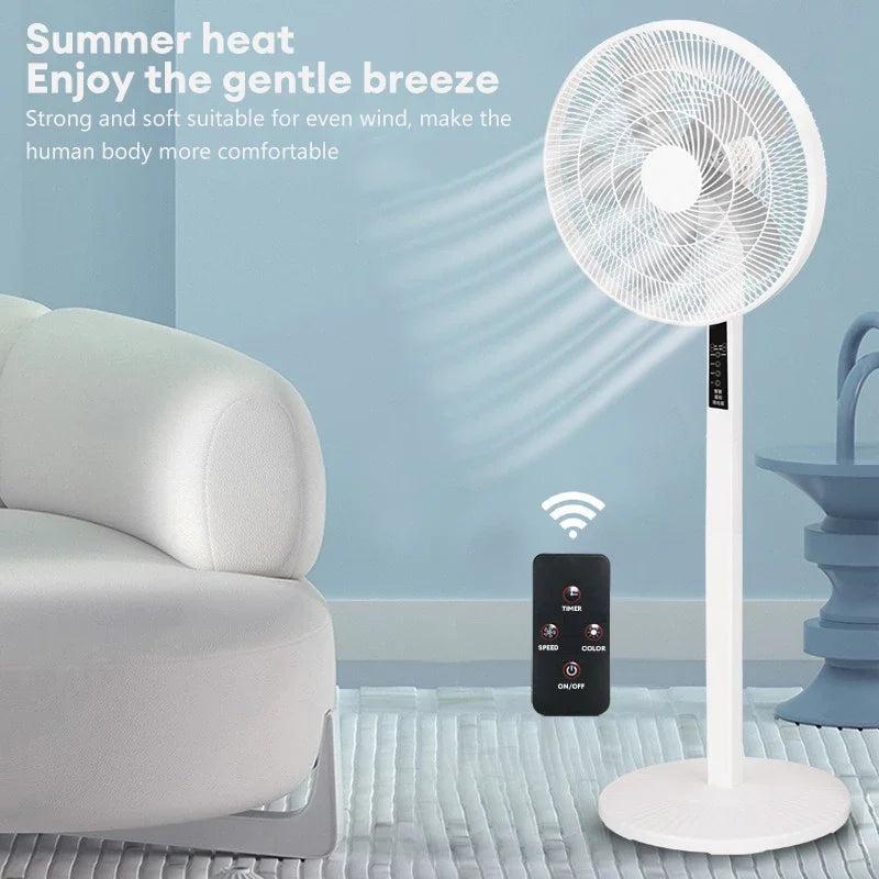 16 Inch Smart Pedestal Standing Fan Shaking Time Outdoor Remote Control Floor Fan for Living Room Bedroom Kitchen Home Office