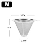 Stainless Steel Coffee Filter 800 Mesh Coffee Dripper with Holder Coffees Drip Mesh Kitchen Coffee Strainer Coffee Accessories