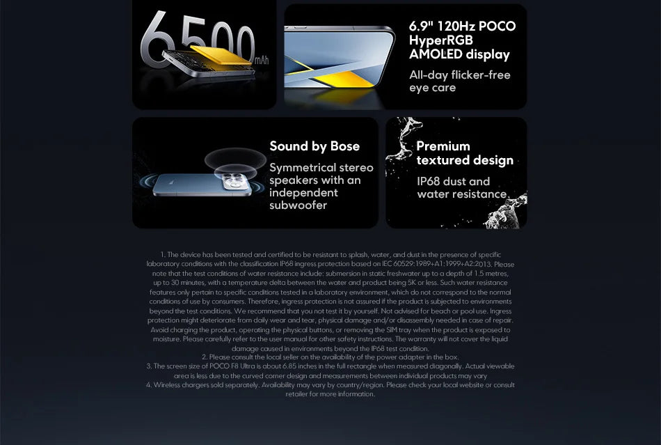 Smartphone POCO F8 Ultra (Versão Global) – Processador Snapdragon 8 Elite Gen 5, bateria de 6500 mAh, tela de 6,9 polegadas, câmera de 50 MP e NFC.tecno