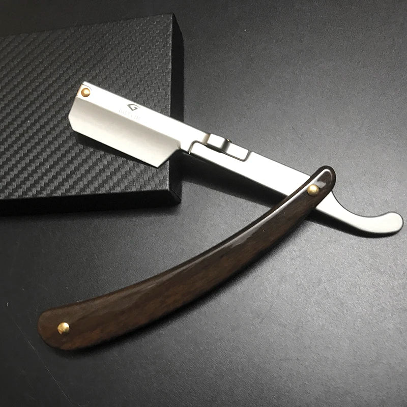 Stainless Steel Folding Shave Knife Beard Straight Razor Hair Dressing Tool Men Manual Convenience Hair Trimmer Shaver Barbeador