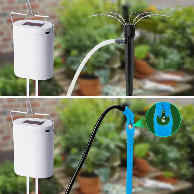 2/8/16 Heads Automatic Plant Flower Watering Pump Garden Accsesories Plants Sprinkler Drip Irrigation Device Water System Kit