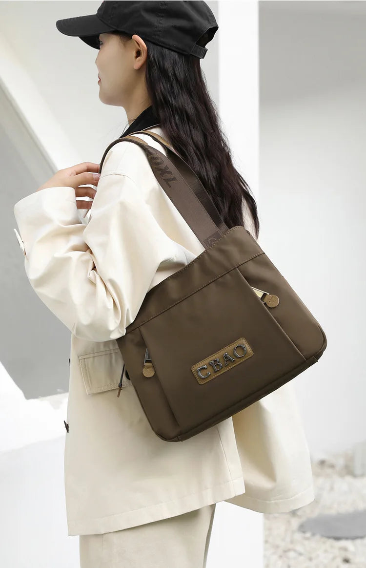 New Women's Bag Luxury Designer Oxford Cloth Handbag Women Shoulder Bag High Quality Fashion Solid Color Female Bags