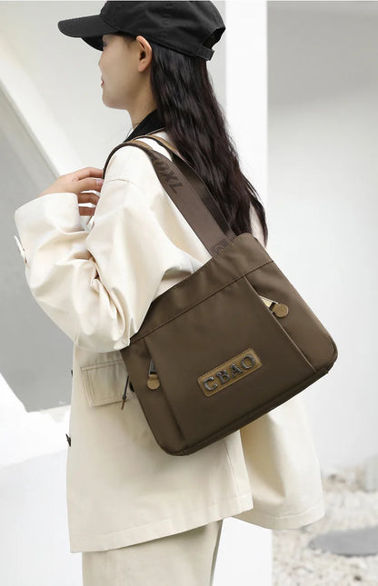 New Women's Bag Luxury Designer Oxford Cloth Handbag Women Shoulder Bag High Quality Fashion Solid Color Female Bags