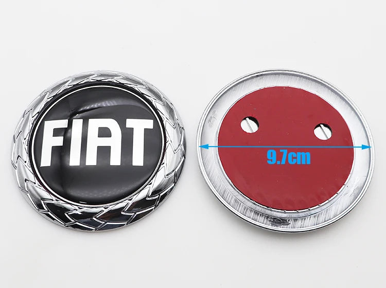 1pcs 3D 9.7cm ABS Car Front logo Front grill Rear Bumper tail door trunk Emblem sticker styling Accessories For FIAT