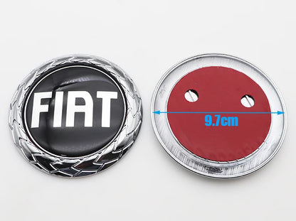 1pcs 3D 9.7cm ABS Car Front logo Front grill Rear Bumper tail door trunk Emblem sticker styling Accessories For FIAT