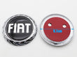 1pcs 3D 9.7cm ABS Car Front logo Front grill Rear Bumper tail door trunk Emblem sticker styling Accessories For FIAT
