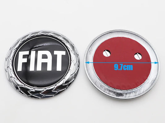 1pcs 3D 9.7cm ABS Car Front logo Front grill Rear Bumper tail door trunk Emblem sticker styling Accessories For FIAT