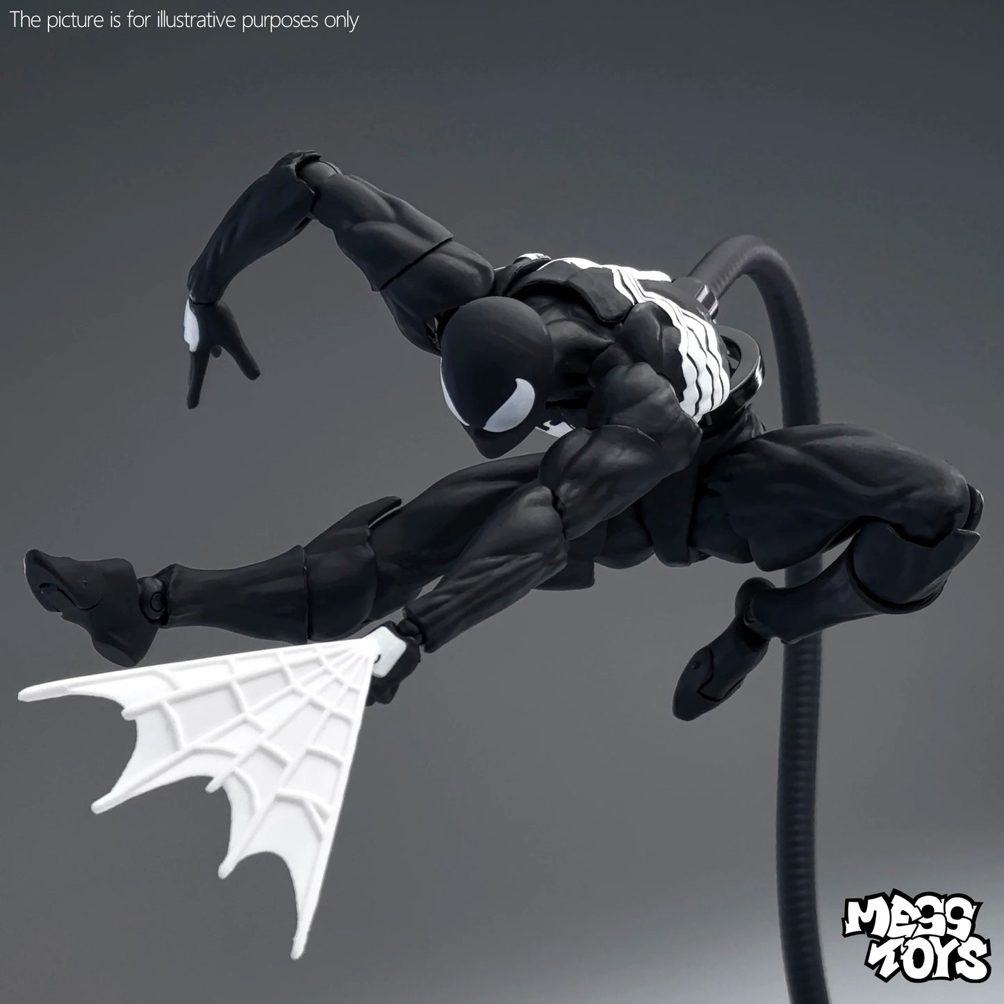 Mess Toys Spiderman Action Figure Black Neighbor Symbiote Spider Man Figures Ct Toys Black Red Spider-Man Figurine Kids Toys
