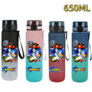 650ML Sonic Hedgehog Sport Water Bottle Large Capacity Cartoon Portable Plastic Water Bottle Drinking Cup Student Birthday Gifts