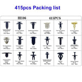Mixed Size Car Plastic Retainer Clips Automobile Fender Push Pin Rivet Door Trim Panel Retainer Automobile BumperFasteners Tool