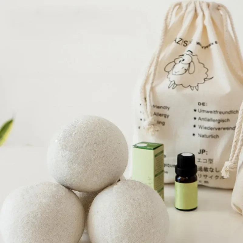 1/3/6PCS Wool Dryer Balls Fabric Virgin Reusable Softener Laundry 5cm Dry Kit Ball Practical Home Washing Balls Wool Dryer Balls
