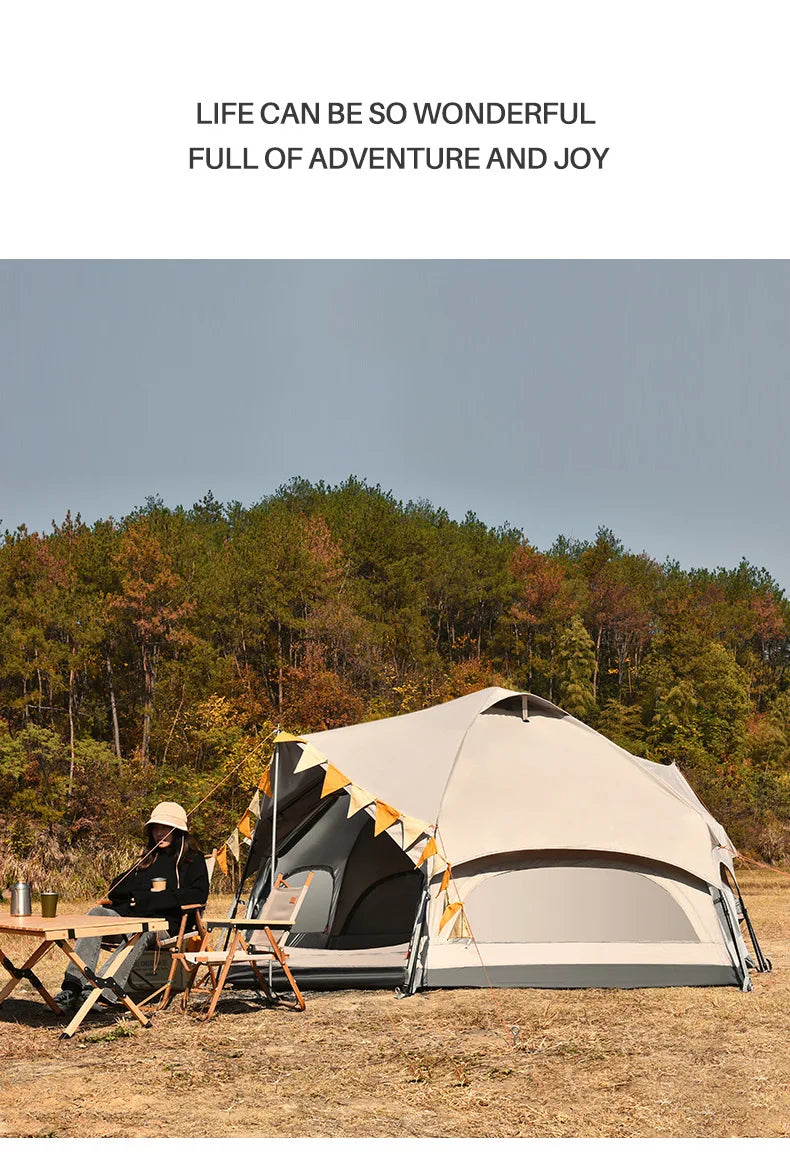 Fully automatic mushroom tent Outdoor camping field camping folding portable quick opening thickened rain proof   tent