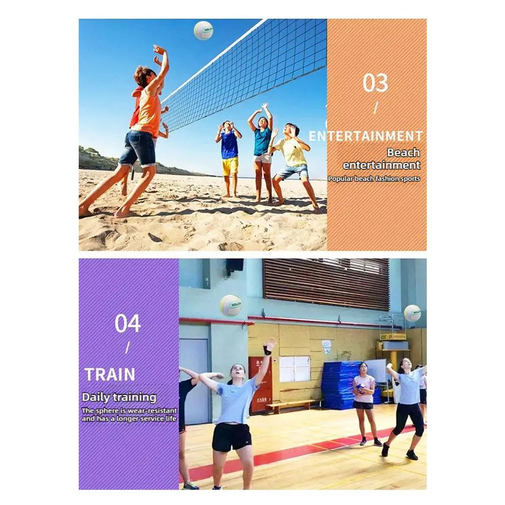 Official Size 5 Volleyball, Soft Indoor Outdoor Volleyball For Game Gym Training Beach Play, Volleyballs For Beginner, Teenager