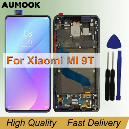 6.53" AMOLED For Xiaomi MI 9T Pro/MI 9T LCD Display Touch Screen Digitizer Assembly With Frame for Xiaomi Redmi K20 Pro /K20 LCD