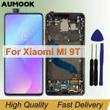 Pantalla LCD AMOLED de 6,53" para Xiaomi MI 9T Pro/MI 9T, ensamblaje de digitalizador táctil con marco para Xiaomi Redmi K20 Pro/K20 LCD