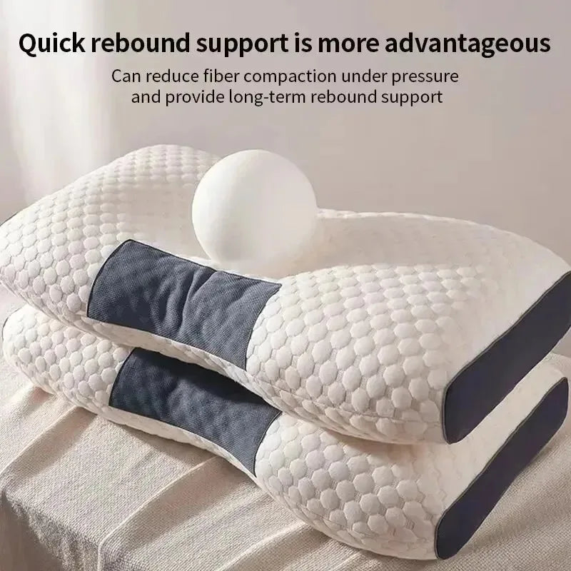 Knitted cotton pillow, cervical spine protection, sleep aid, pillow core, special household dormitory student pillow for adults