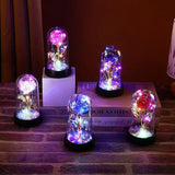 15/20CM Artificial Rose Flowers LED Gift for Girlfriend Eternal Rose Light Foil Fake Flower Wedding Home Room Decor DIY Ornament