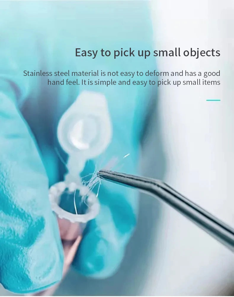 Stainless Multifuctional Steel Elbow Tweezers Aquarium Clip Long Tongs Medical Tweezers Forceps Pet Feeding Tools Non-slip