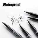 10Pcs Double Tip Permanent Markers Pens Waterproof Oily Fine Tip Black Painting Marker Graffiti Marking Pens School Supplies
