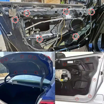 Remache de plástico para carenado de coche, clips de sujeción para panel, 3 tamaños, pasador de presión, 6 mm, 7 mm y 8 mm, para interior, 100/50 unidades