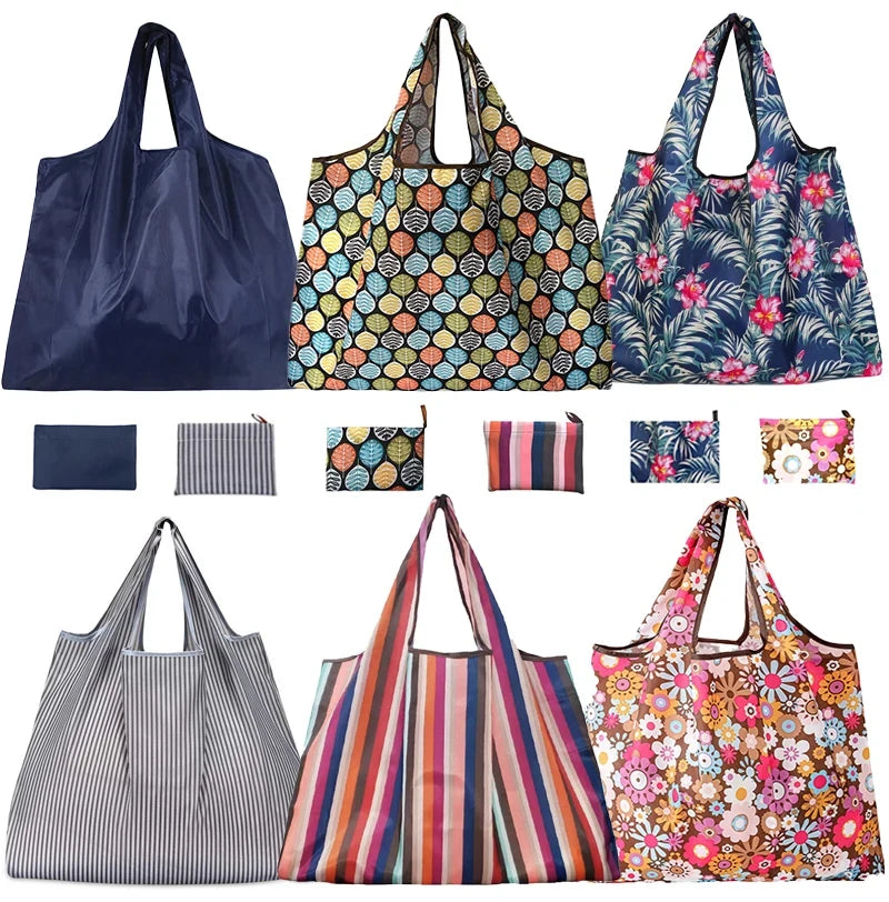 Folding Shopping Bag Large Capacity Environmental Protection Portable Handbag Supermarket Toy Storage Bags Travel Grocery Bag