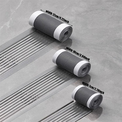 Recogedor de pelos autoadhesivo para desagüe de ducha, cortable, malla desechable, para fregadero de cocina y baño