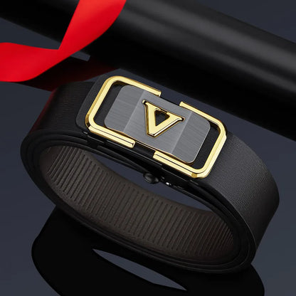 Men's automatic buckle belt casual cowhide belt personalized versatile belt