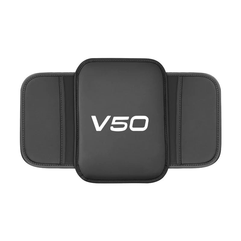 Leather Car Armrest Box Pad Central Arm Rest Storage Pocket Protective Cover For Volvo V50 Car Accessories Interior Supplies