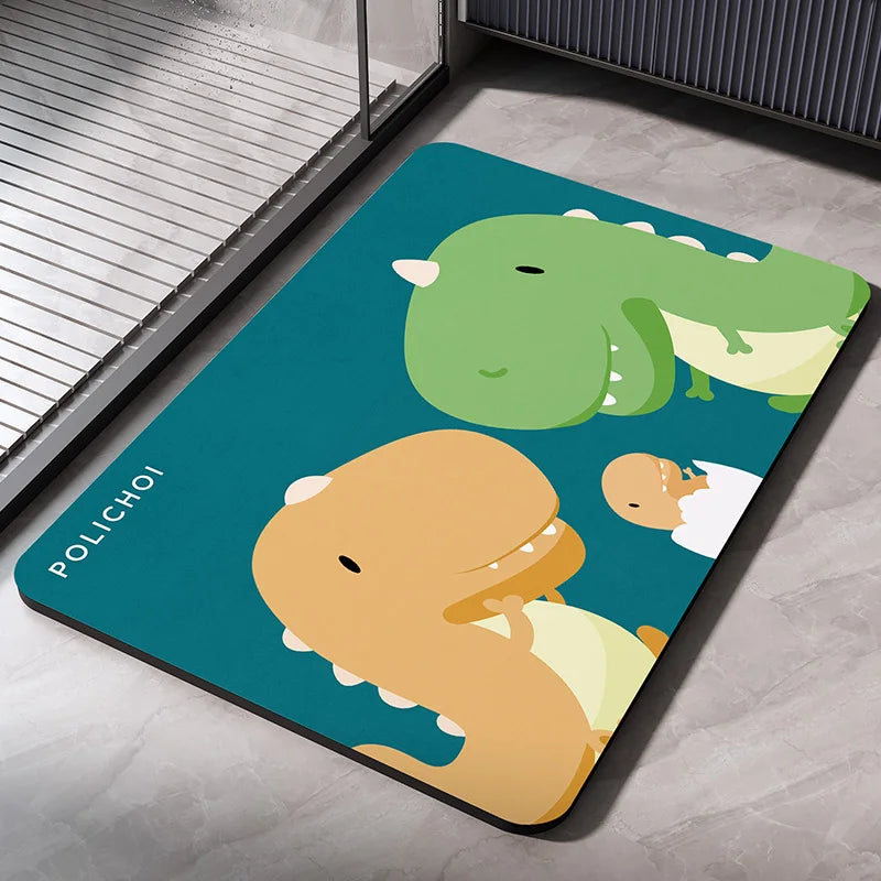 Alfombra de baño de tierra de diatomeas, absorbente, antideslizante, de secado rápido, lavable