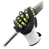 Guantes mecánicos anticorte TPR, antivibración, antigolpes, anticolisión, para ciclismo al aire libre, guantes de seguridad de rescate
