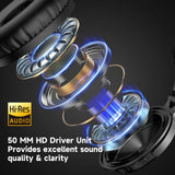 Oneodio Pro C Wireless Bluetooth 5.2 Headphones Over Ear With Microphone Hi-Res Audio Wired&Wireless Headset 110h Playtime AAC