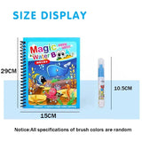 1 Livro de Colorir Infantil com Caneta de Água Recarregável (Livro Mágico de Desenho com Água) – Brinquedo Educativo de Desenho e Aprendizado