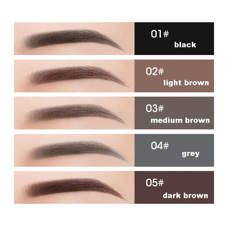 Waterproof Double-Headed Eyebrow Cosmetics Pencil 5 Colors Natural Long-Lasting Makeup Tattoo Paint for Eyebrows