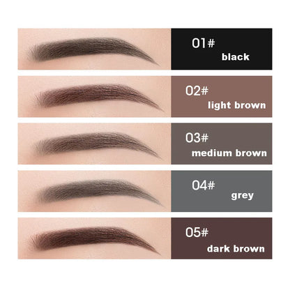 Waterproof Double-Headed Eyebrow Cosmetics Pencil 5 Colors Natural Long-Lasting Makeup Tattoo Paint for Eyebrows