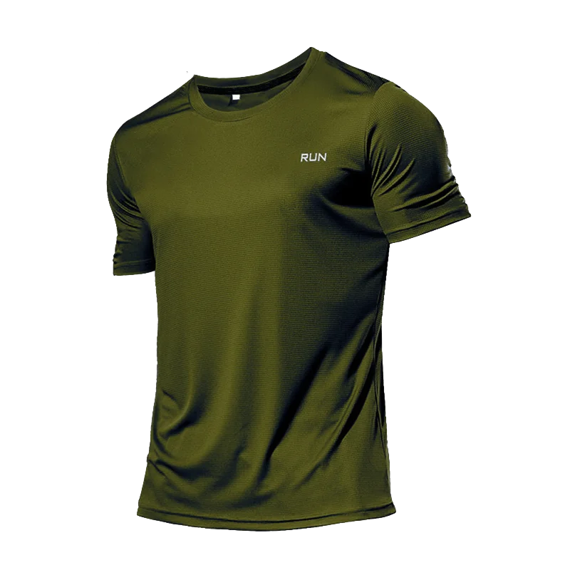 Long and Short-Sleeved T-Shirt Fitness Sports Tops Morning Running Ice Silk Quick Dry Outdoor Mountaineering Gym Clothing Men
