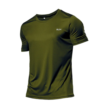 Long and Short-Sleeved T-Shirt Fitness Sports Tops Morning Running Ice Silk Quick Dry Outdoor Mountaineering Gym Clothing Men