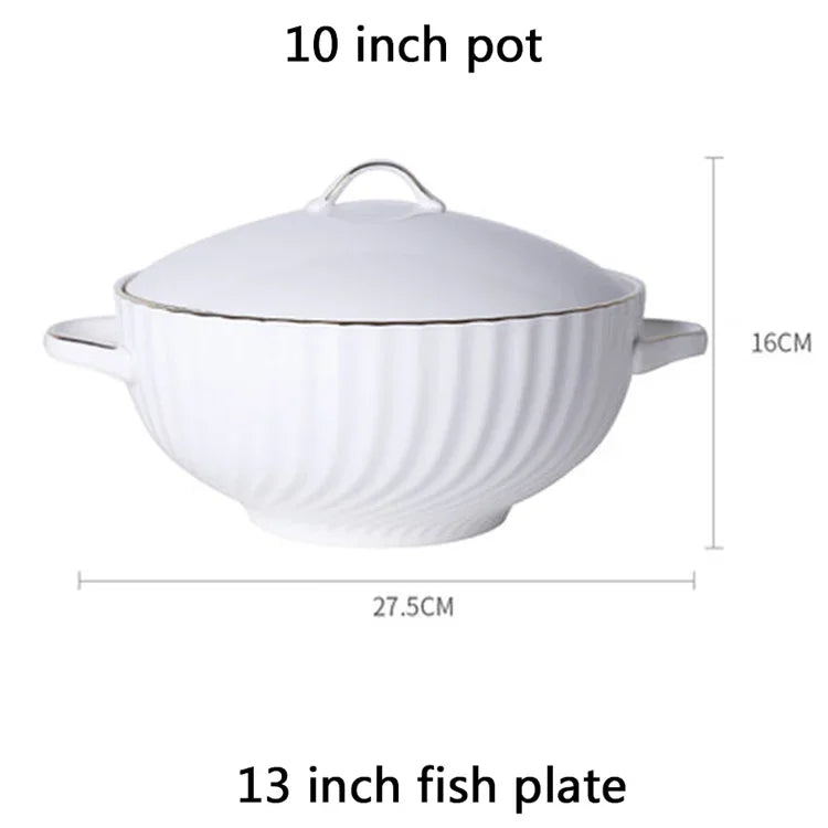1pc Dish And Plates Bone china Dinner Set China Health Tableware White Ceramic Fruit tray  Soup plate Bowl Dish Gift Porcelain