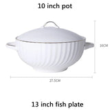 1pc Dish And Plates Bone china Dinner Set China Health Tableware White Ceramic Fruit tray  Soup plate Bowl Dish Gift Porcelain